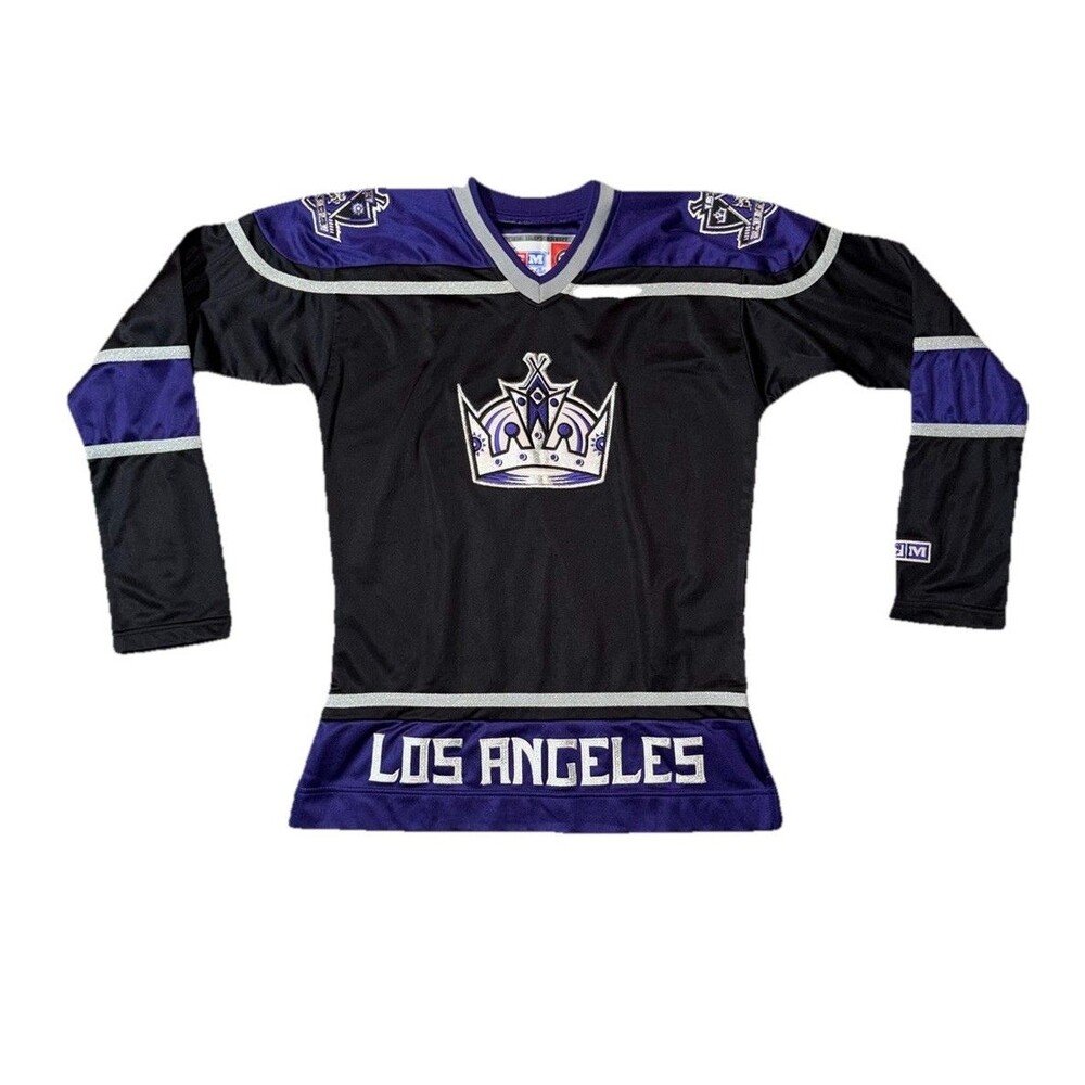 CCM Los Angeles Kings Women’s Hockey Jersey XS Black Purple NHL For Her Vintage